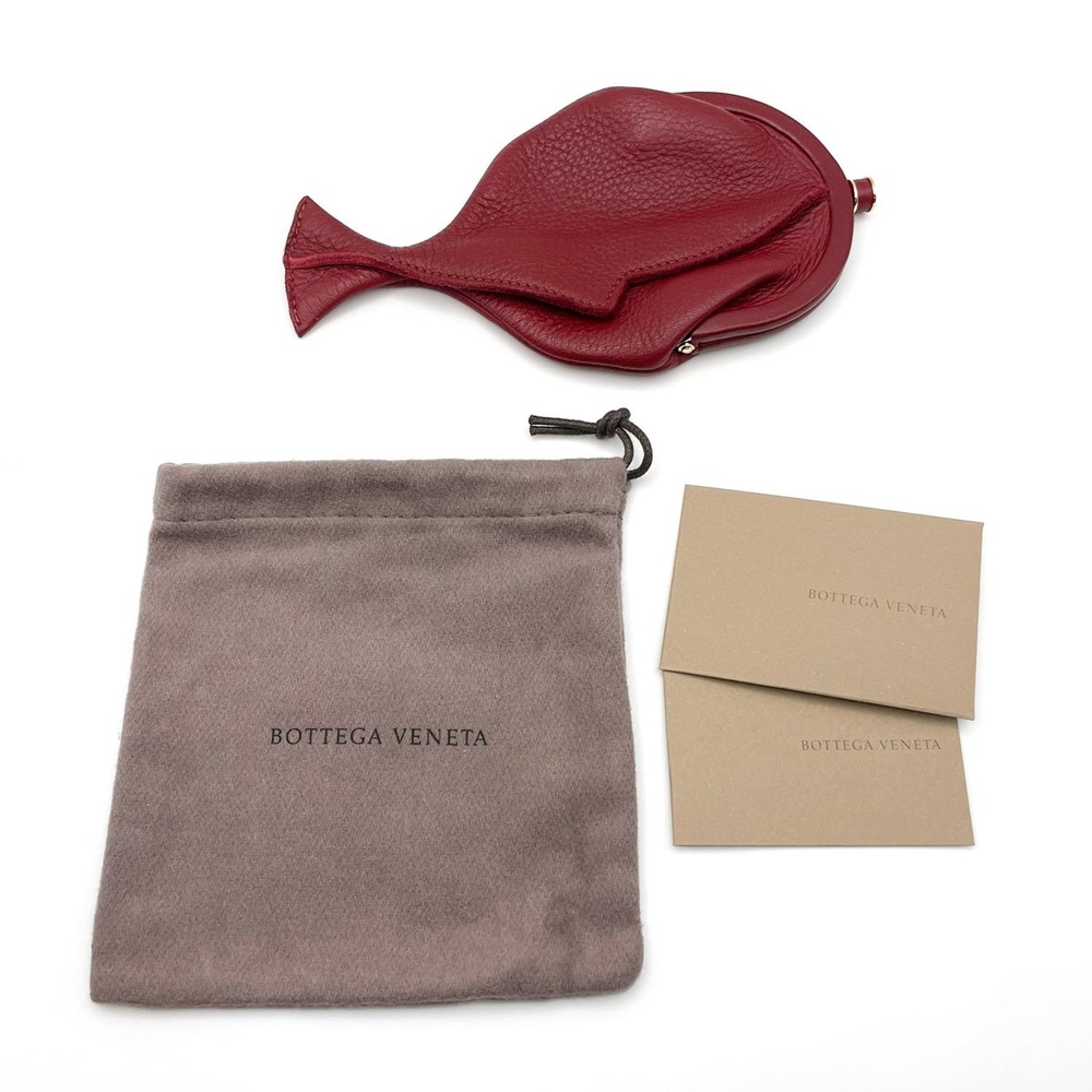 BOTTEGA VENETA coin purse/wallet, leather, red, for men and women. - Picture 12 of 12